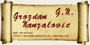 Grozdan Manzalović vizit kartica